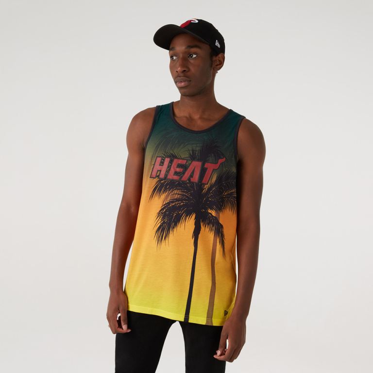 Ropa New Era Nba Verdes - Miami Heat NBA Summer City Print Tank Top 51039SMKG